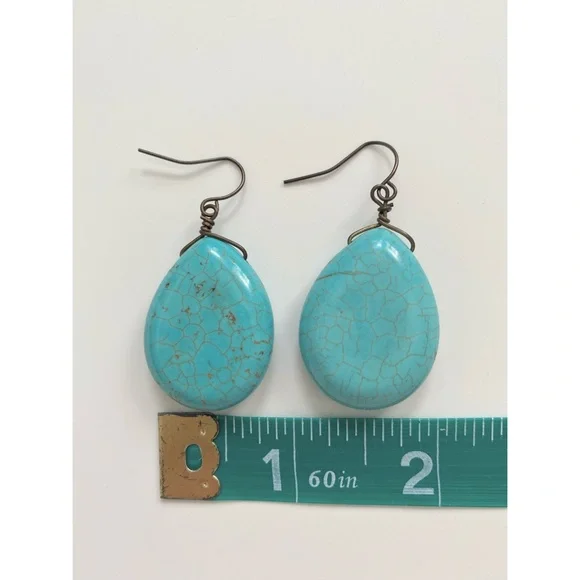 Turquoise Drop Earrings - Picture 4 of 4